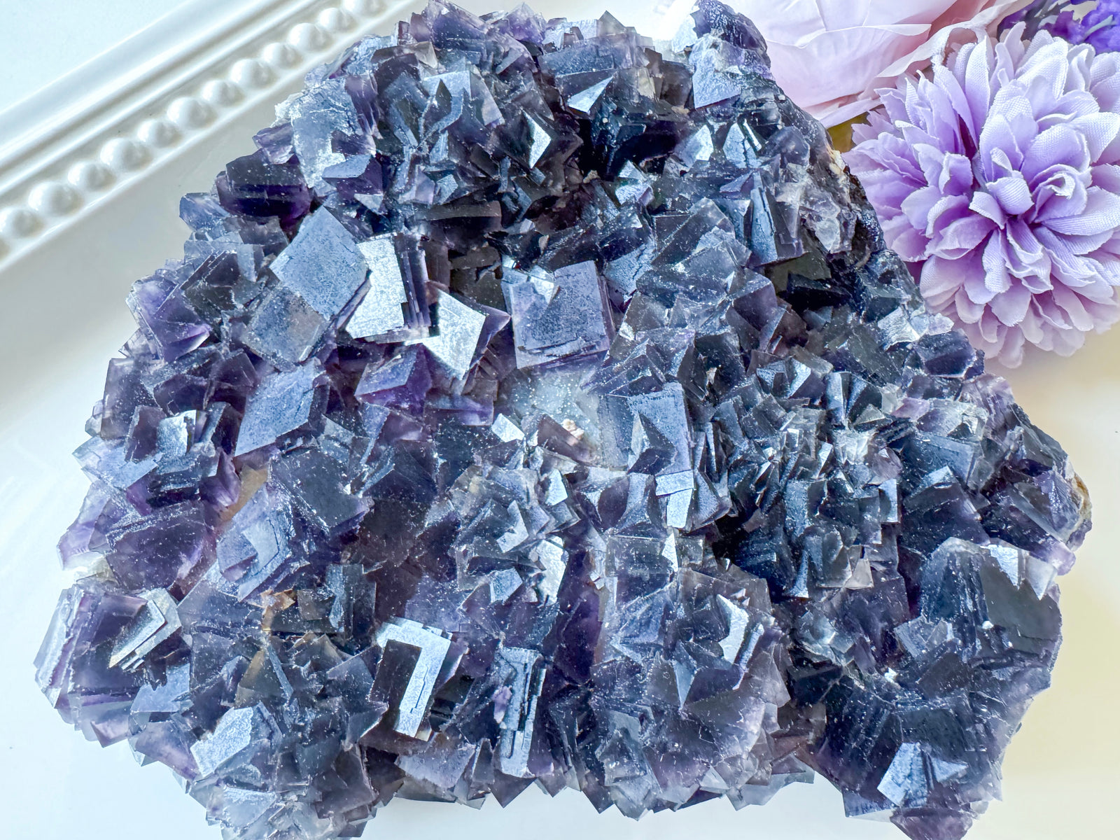 Purple Cubic Fluorite Showpiece Specimen || Anhui Province, China