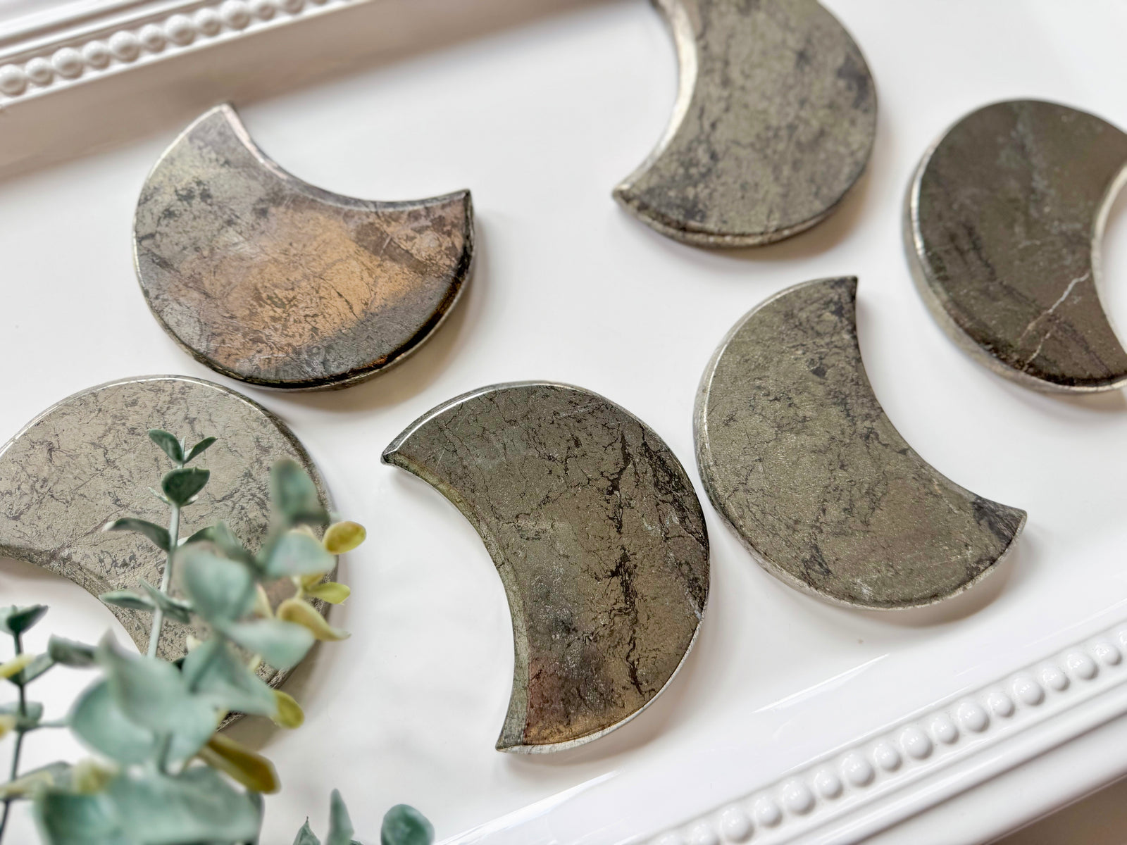 Pyrite Crescent Moon