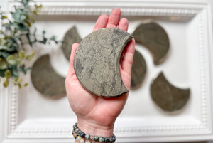 Pyrite Crescent Moon