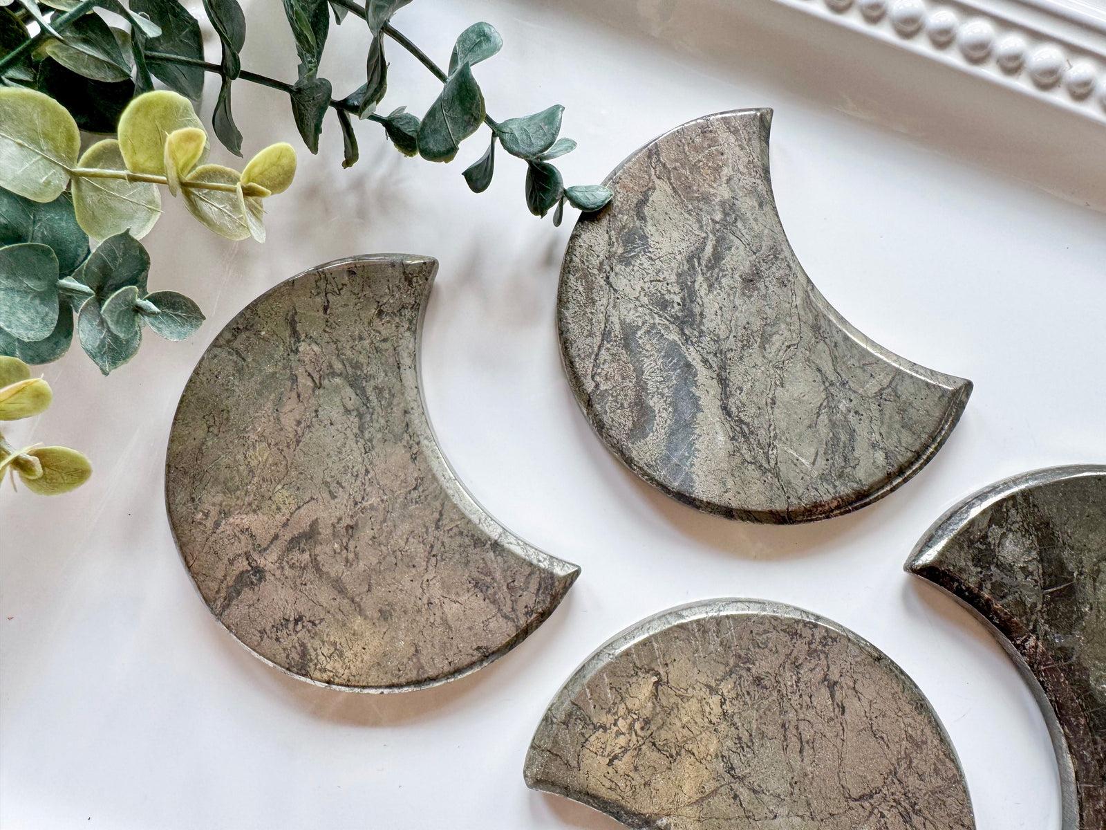 Pyrite Crescent Moon