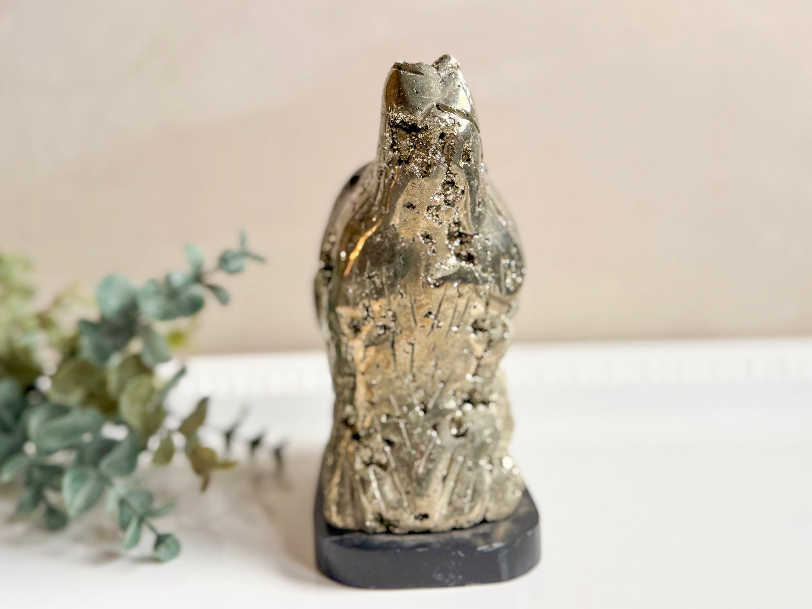 Pyrite Wolf Carving || Peru