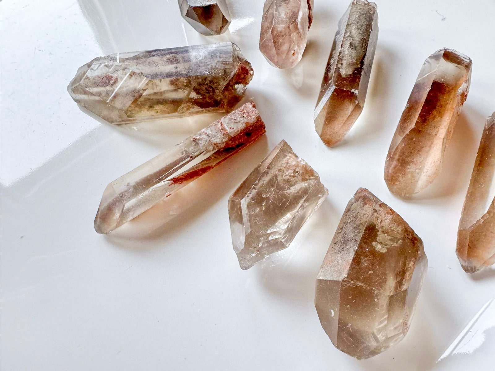 Quartz Point with Calcite Inclusions || Brazil