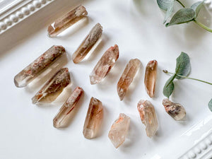 Quartz Point with Calcite Inclusions || Brazil