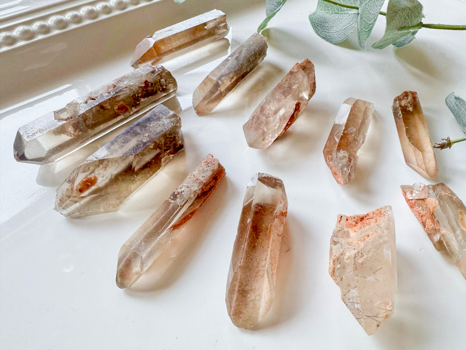 Quartz Point with Calcite Inclusions || Brazil