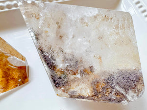 Quartz Raw & Polished Faceted Freeform || Madagascar