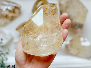 Quartz Raw & Polished Faceted Freeform || Madagascar
