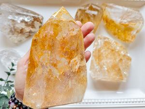 Quartz Raw & Polished Faceted Freeform || Madagascar