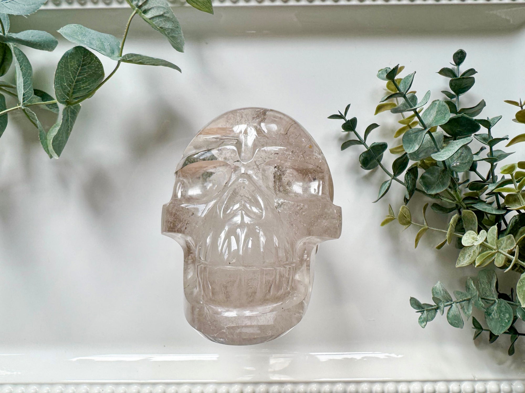 Quartz Skull with Inclusions & Rainbows || Brazil