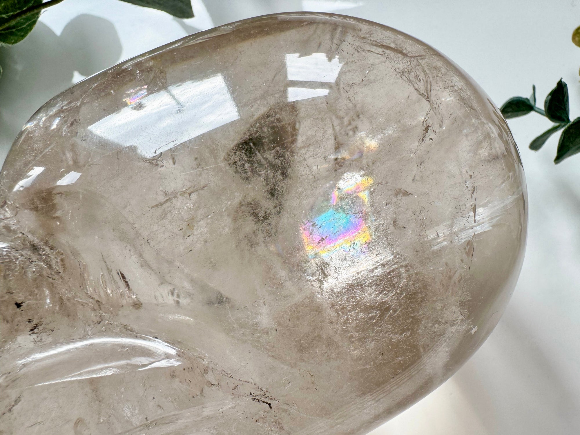 Quartz Skull with Inclusions & Rainbows || Brazil