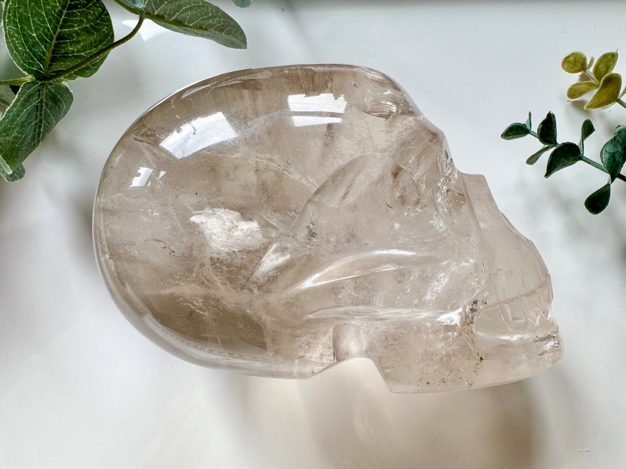 Quartz Skull with Inclusions & Rainbows || Brazil