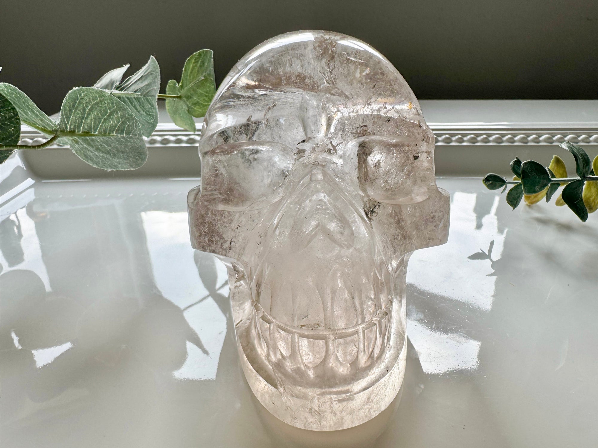 Quartz Skull with Inclusions & Rainbows || Brazil