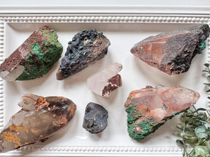 Quartz with Hematite, Iron, or Malachite Inclusions || Morocco
