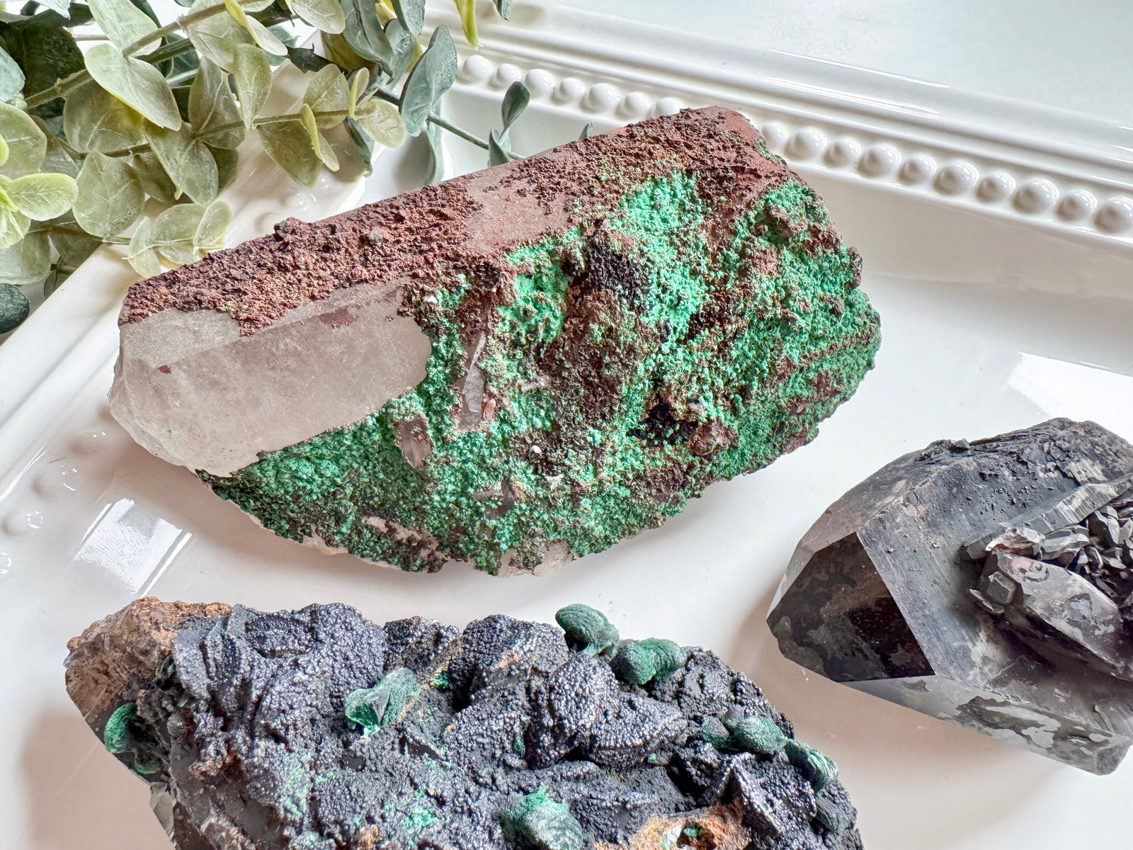 Quartz with Hematite, Iron, or Malachite Inclusions || Morocco