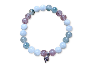 Rainbow Moonstone, Strawberry Quartz & Green Quartz || Reiki Infused