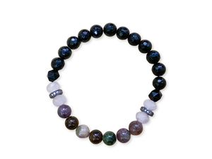 Rainbow Tourmaline, Onyx & Rose Quartz || Reiki Infused