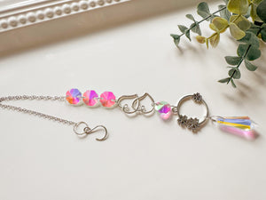 Rainbow Catcher Window Hanger || Silver Hoop
