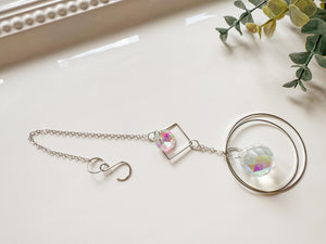 Rainbow Catcher Window Hanger || Silver Hoop
