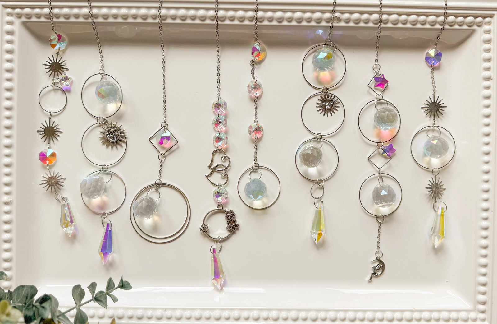 Rainbow Catcher Window Hanger || Silver Hoop
