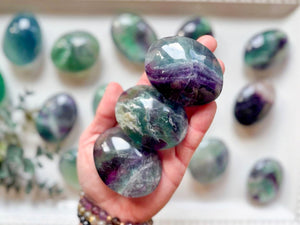 Rainbow Fluorite Palm Stone