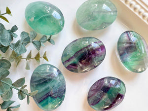 Rainbow Fluorite Palm Stone