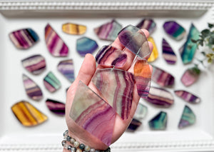 Rainbow Fluorite Polished Flat Pieces