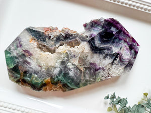 Rainbow Fluorite Slab Point