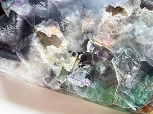 Rainbow Fluorite Slab Point