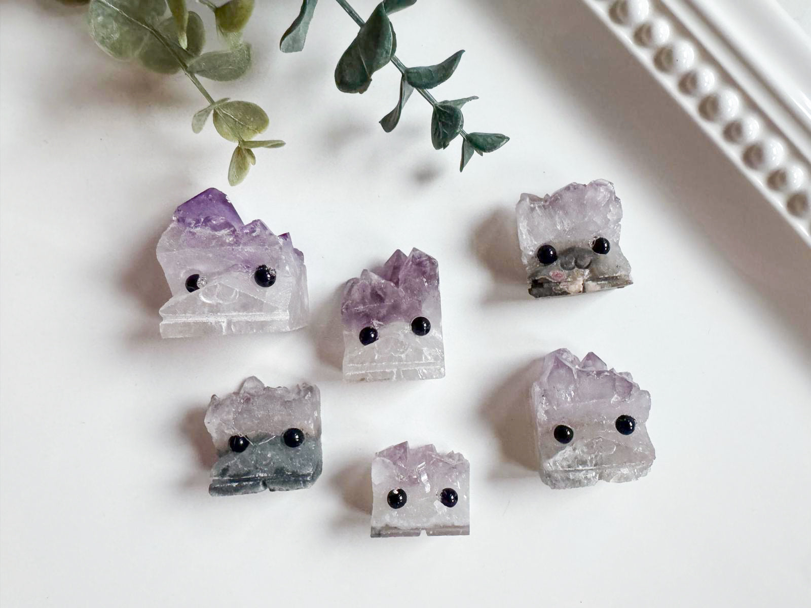 Raw Amethyst Cute Block Heads