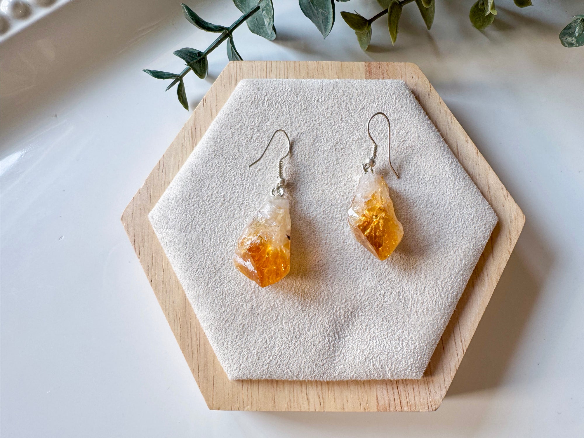 Raw Crystal Drop Earring
