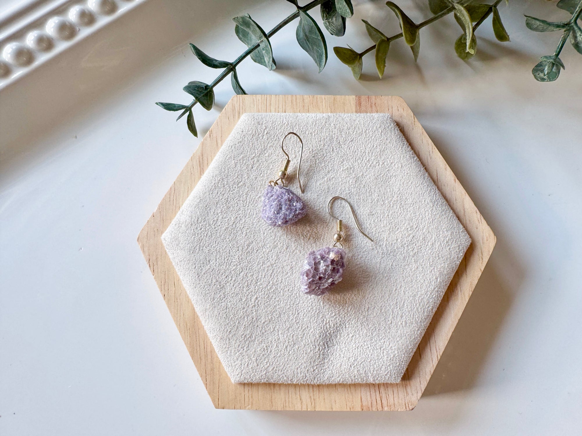 Raw Crystal Drop Earring