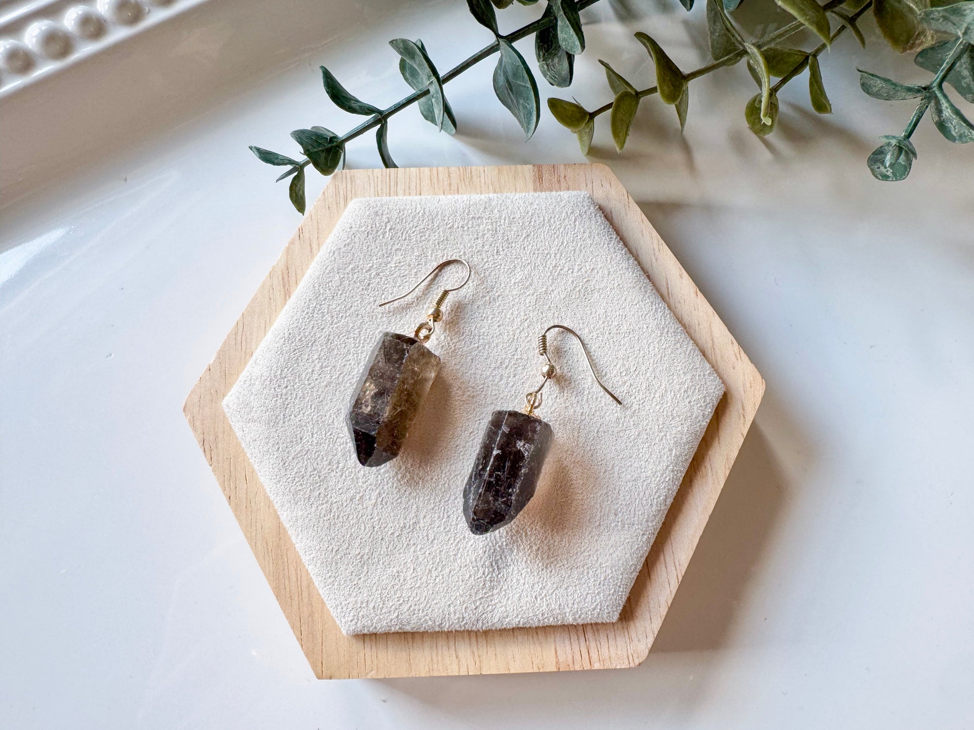 Raw Crystal Drop Earring