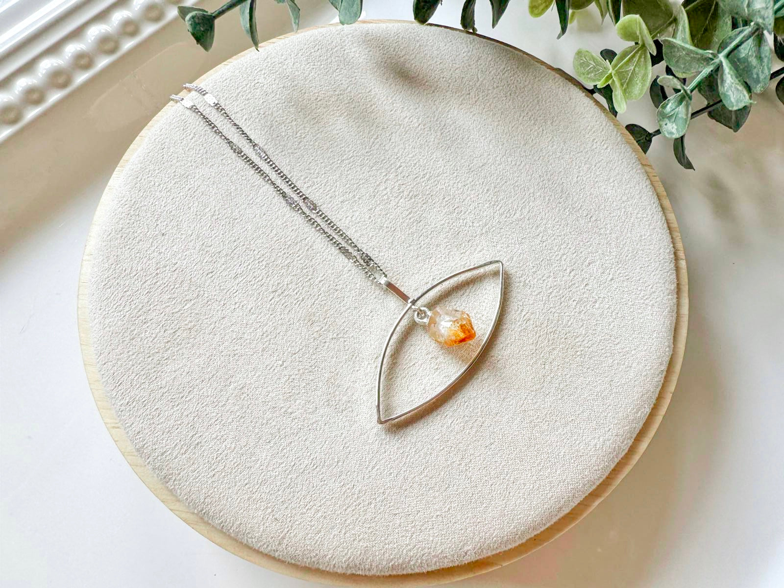 Raw Crystal Evil Necklace || Silver