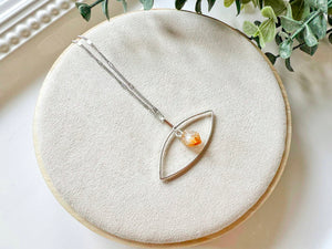 Raw Crystal Evil Necklace || Silver