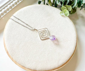 Raw Crystal Swirl Necklace