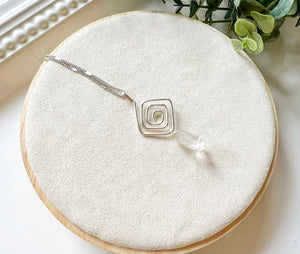Raw Crystal Swirl Necklace