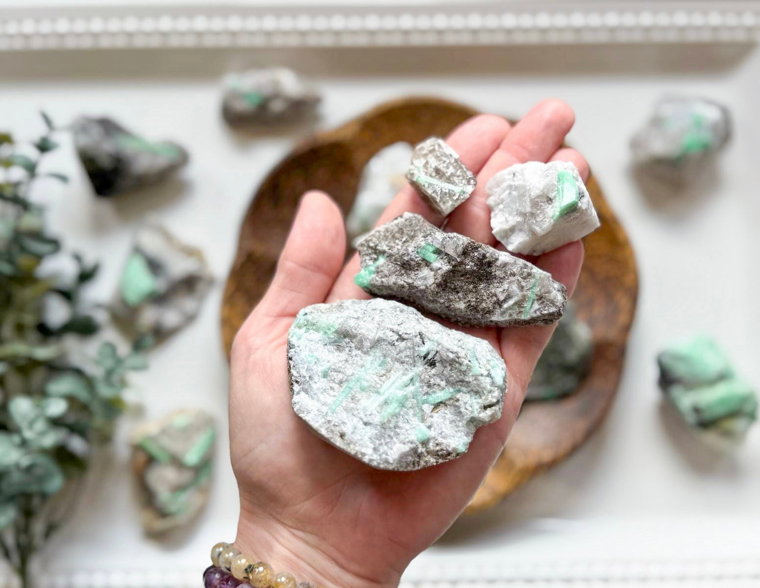 Raw Emerald on Matrix Specimens || Yunnan Province, China