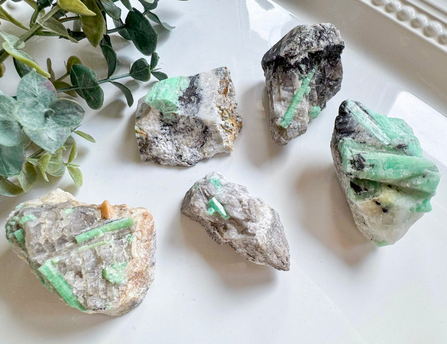 Raw Emerald on Matrix Specimens || Yunnan Province, China