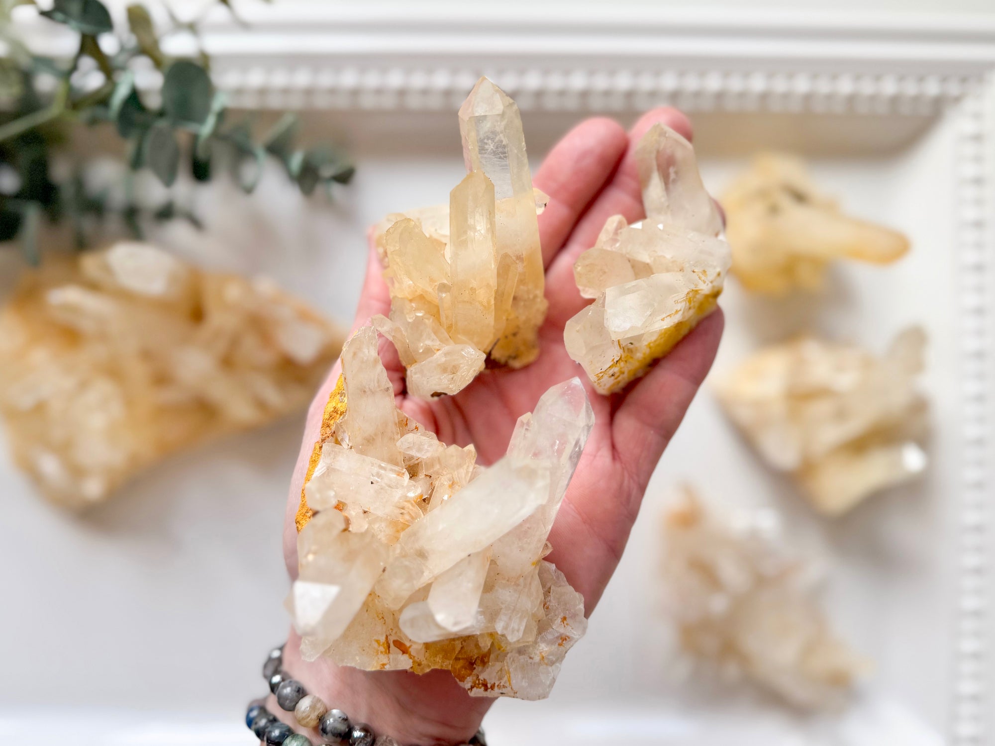 Raw Natural Citrine Cluster || Madagascar