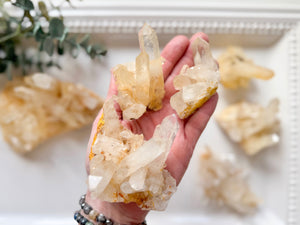 Raw Natural Citrine Cluster || Madagascar