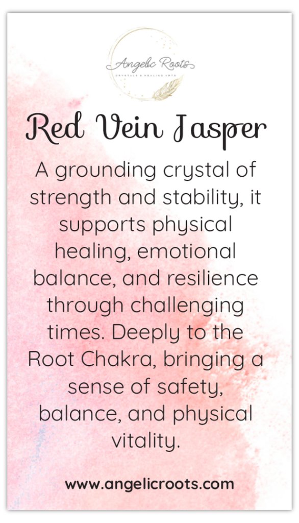 Red Vein Jasper Crystal Card