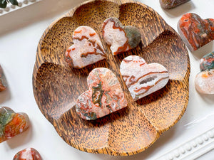Red Moss Agate Heart