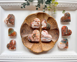 Red Moss Agate Heart