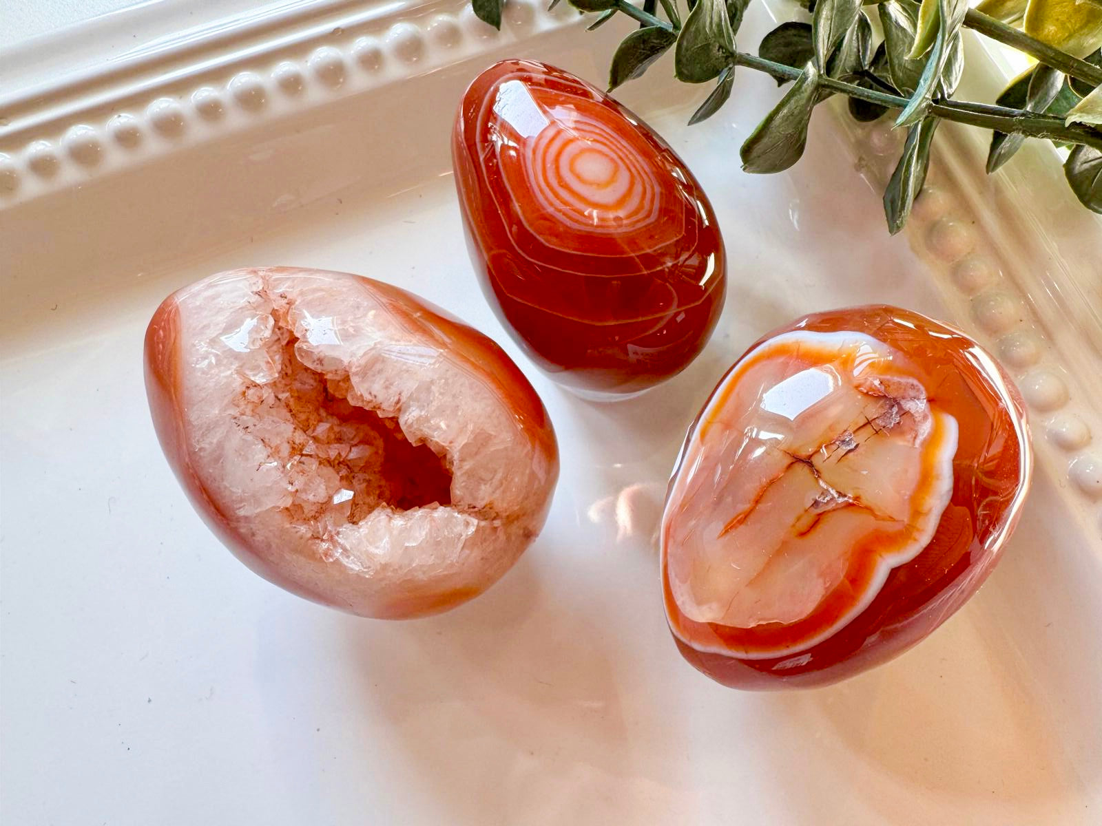 Red Sardonyx Crystal Egg