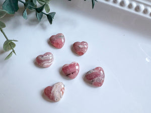 Rhodochrosite Mini Flat Back Heart