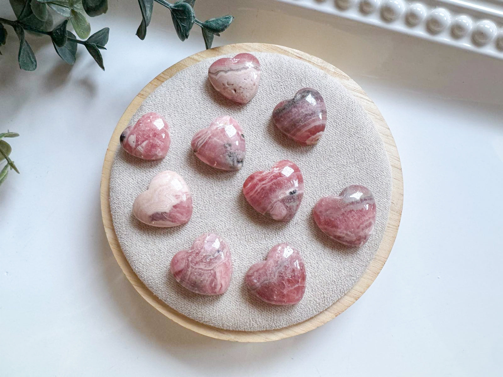 Rhodochrosite Mini Flat Back Heart