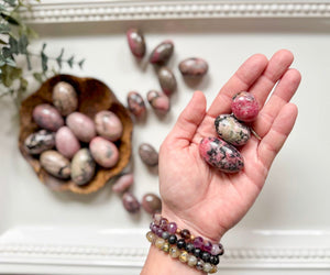 Rhodonite Round Tumbled Stone