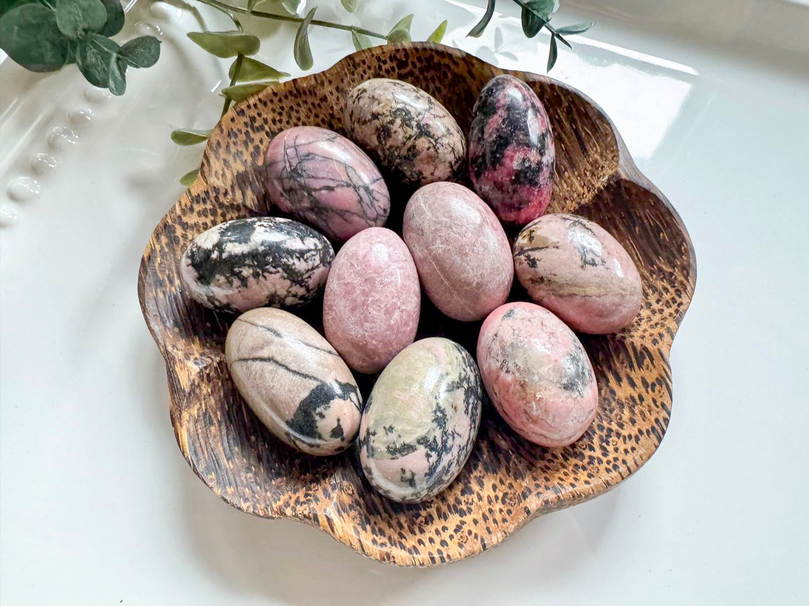 Rhodonite Round Tumbled Stone
