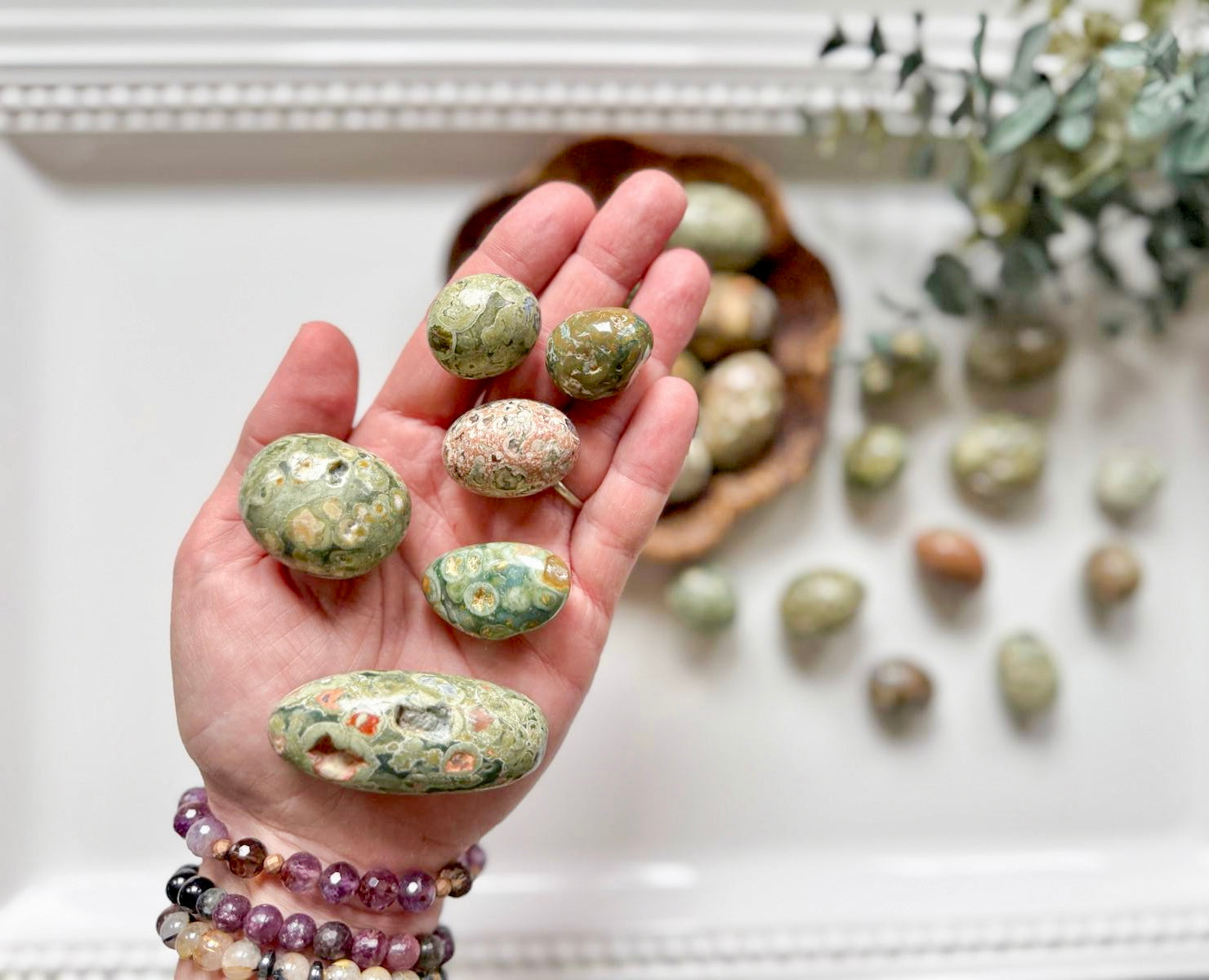 Rhyolite Jasper Round Tumbled Stone