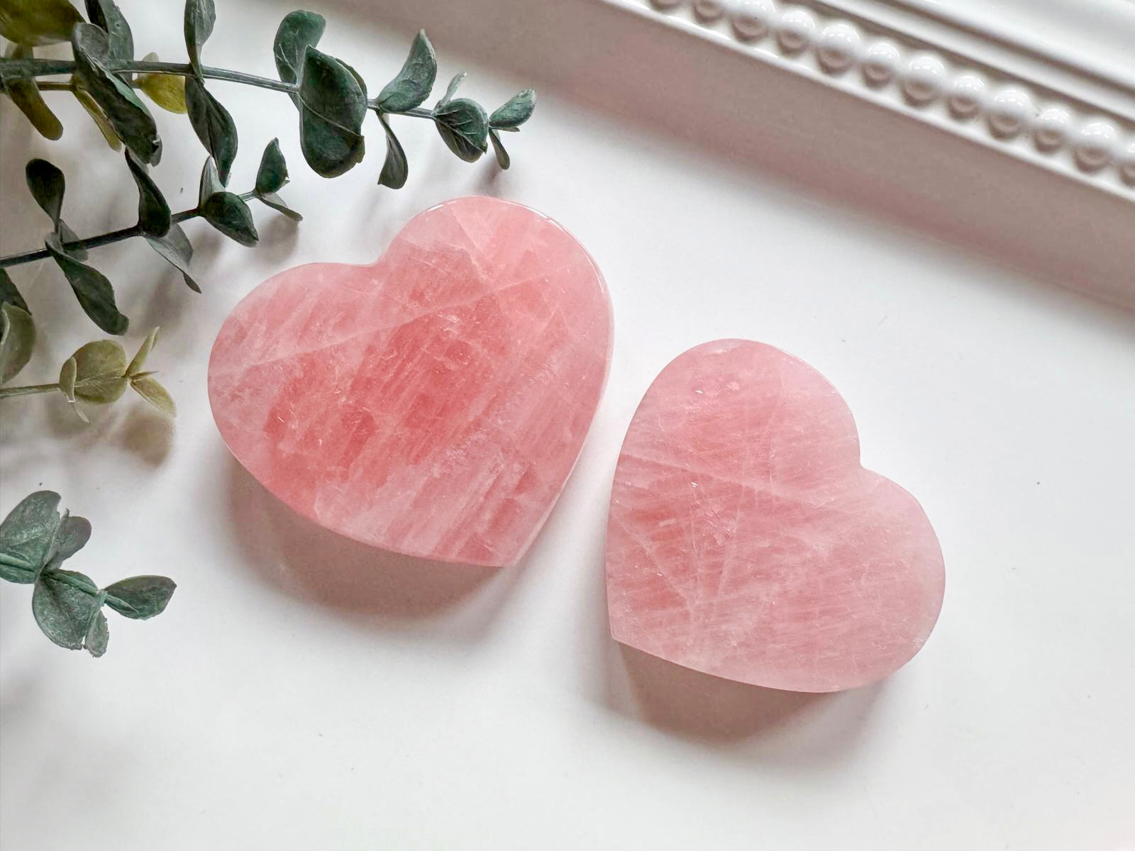 Rose Quartz Flat Heart
