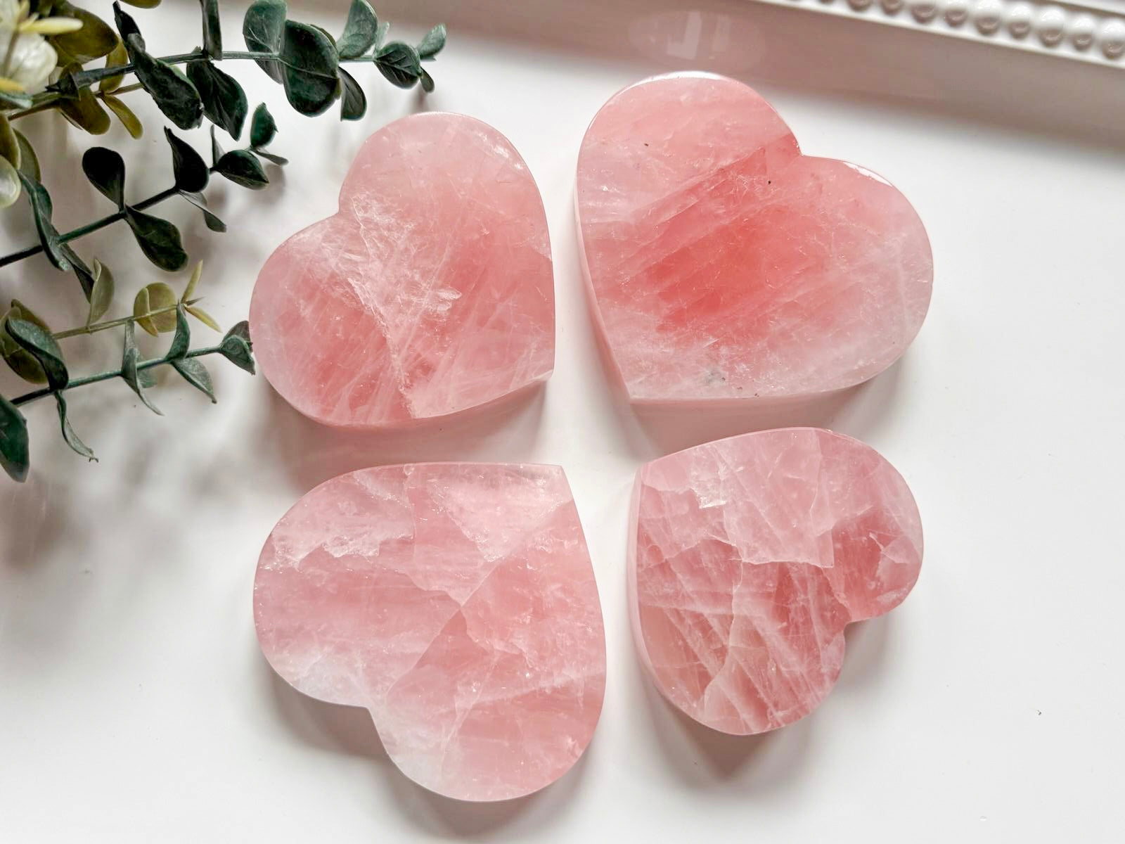 Rose Quartz Flat Heart